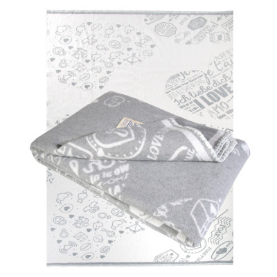 Kocyk bawełniany dis.8 szary TM Jarosław